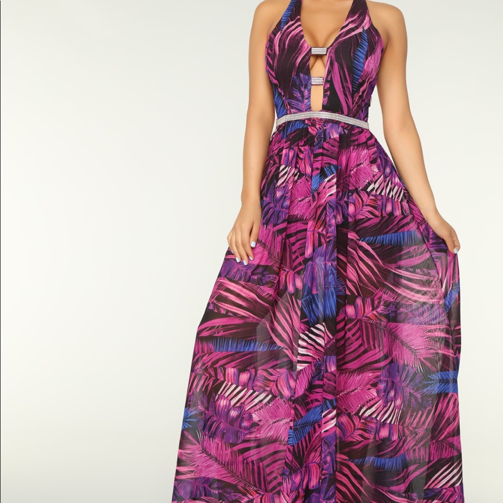 Max purple dress with diamond details